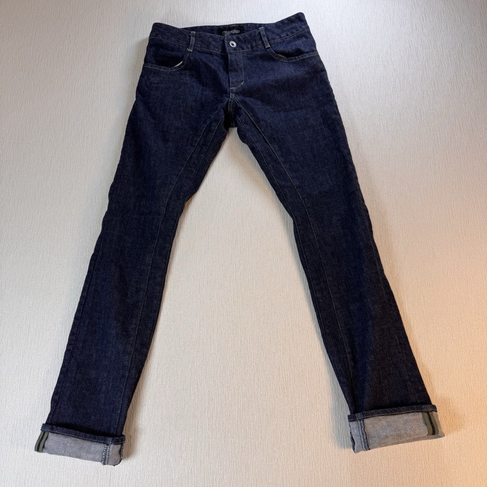 Commonplace‎ Dark Raw Indigo Selvedge Jeans 28 X 32 Japan Straight Low Rise Rare